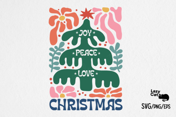 Boho Christmas Tree SVG PNG Illustrations