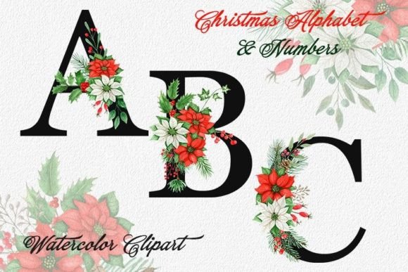 Christmas Alphabet Clipart: Festive Illustrations for Branding