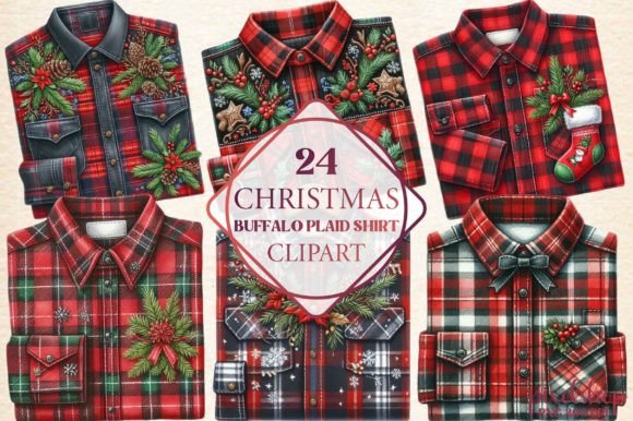 Christmas Buffalo Plaid Shirt Clipart: Illustrations Review
