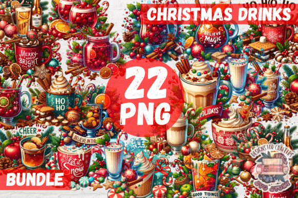 Christmas Drinks PNG: Festive Illustrations
