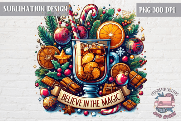 Christmas Drinks PNG Sublimation & Illustrations