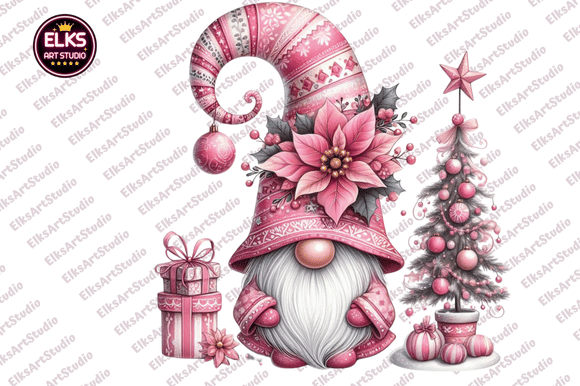 Christmas Gnome Clipart & Winter Gnome Illustrations