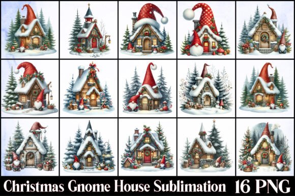 Christmas Gnome House Sublimation: Illustrations Review