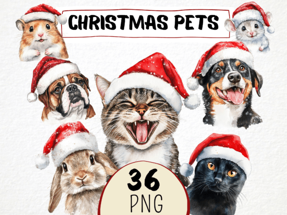 Christmas House Pets Clipart 36 Png Illustrations