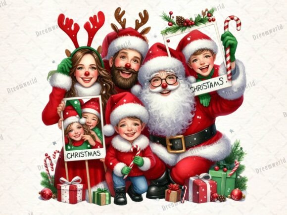 Christmas Santa Family PNG: Top Illustrations
