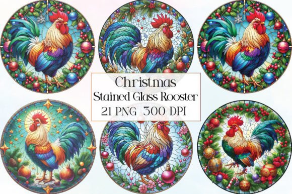 Christmas Stated Glass: Bold Illustrations