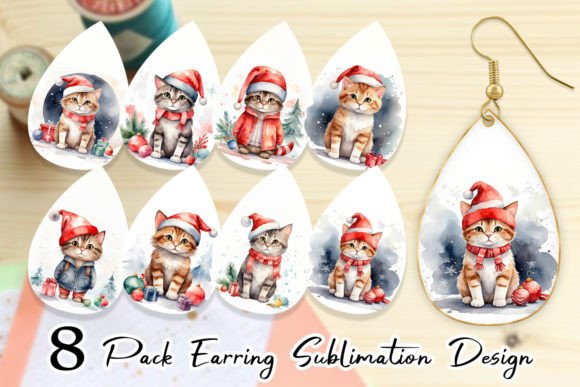 Earring Christmas Cat Illustrations Review