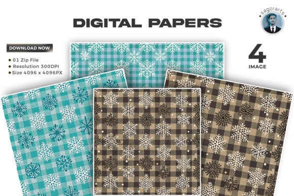 Merry Christmas Digital Paper: Festive Illustrations Review