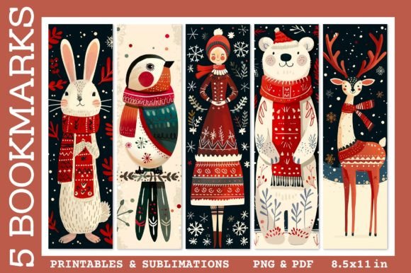 Review: Christmas Bookmark Winter Bear Mrs Santa