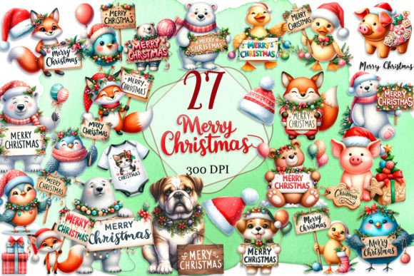 Reviewing Christmas Animals Santa Hats Clipart for Embroidery