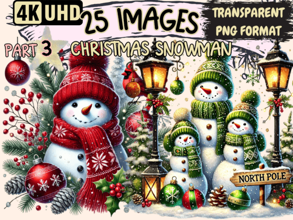 Reviewing Christmas Snowman Clipart P3 for Stitching