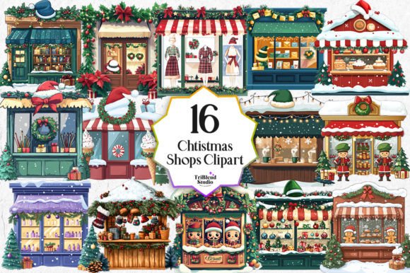 Reviewing the Christmas Shops Clipart Bundle for Stitchers
