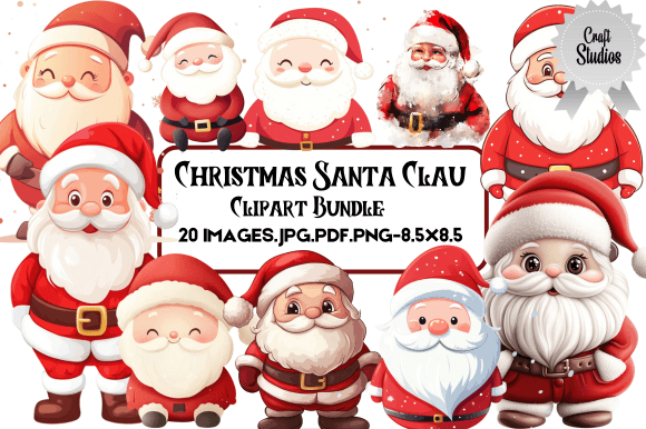 Santa Clau Illustrations for Branding