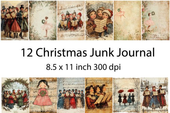 Vintage Christmas Junk Journal Set: Illustrations Review