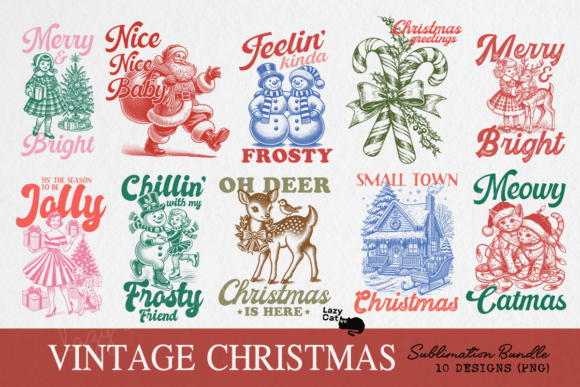 Vintage Christmas PNG Bundle: A Designer’s Review