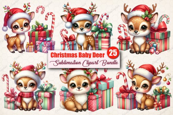 Watercolor Christmas Baby Deer Clipart: A Publisher’s Review of Illustrations