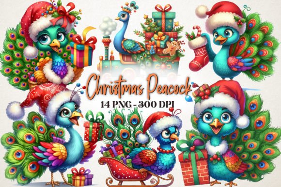 Watercolor Christmas Peacock Clipart: Designer Review